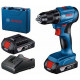 BOSCH GSR 185-LI PROFESSIONAL Perceuse-visseuse 2× 2 Ah, GAL 18V-20, coffret 06019K3000